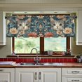 thumbnail image 3 of Yayeee Kitchen Curtains Set of 2 Light Filtering 57"x36" Over Sink Window Panels, Flowers Cat, 3 of 7