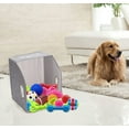 thumbnail image 6 of Brabtod Dog Toys Storage Bins Big Canvas Pet Baskets,Puppy Toy Box Organizer with Metal Handles,Gray, 6 of 6