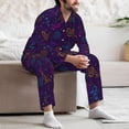 thumbnail image 6 of KLL Colorful Snake Sleepwear Mens Flannel Pajamas,Long Cotton Pj Set, 6 of 7