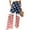 Hot Pink, variant on Mlqidk Women's American Flag Pants High Waist Patriotic Linen Pants Lounge Cotton Linen 4th Of July Trouser Wide-Leg Stars Stripes Print Pants with Pocket Red L