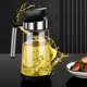 thumbnail image 2 of 1 botella de aceite de oliva y vinagre, dispensador de botella de aceite vacía de cocina de 550 ml, botella de vidrio automática sin plomo con tapa de gravedad, prácticos accesorios de cocina JM, 2 of 5