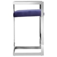 thumbnail image 4 of Home Square 23.6" Velvet/Steel Counter Stool in Navy/Silver - Set of 2, 4 of 6
