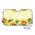 thumbnail image 2 of Lsque Sunflowers On A Yellow Background Car Windshield Sun Shade | Accordion Folding Style Auto Shade for Car Truck SUV Van | Blocks UV Rays Sun Visor Protector | Medium, 2 of 7