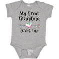 thumbnail image 3 of Inktastic My Great Grandma Loves Me Heart Great Grandchild Boys or Girls Baby Bodysuit, 3 of 5