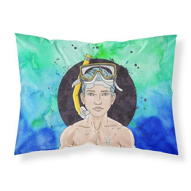 Carolines Treasures BB7316PILLOWCASE Pisces Zodiac Sign Fabric Standard Pillowcase