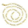 thumbnail image 2 of 14k 18 Yellow Solid Gold 3mm Diamond Cut Classic Figaro Chain Necklace with Lobster Clasp, 2 of 3