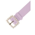 thumbnail image 2 of INSPIRE CHIC Women Faux Leather Pearl Buckle Belt 1.2" Wide Waistbelts for Jeans, 2 of 6