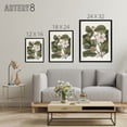 thumbnail image 4 of Balsam Tree Flower Vintage Botanical Catesby Black Framed Canvas Wall Art 12x16", 4 of 4
