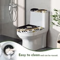 thumbnail image 5 of HELLHERO Bathroom Toilet Cover Set & Stretch Toilet Protector Cover for Modern Bathrooms, Polyester, Reusable, Daisy Musical Note, 5 of 8