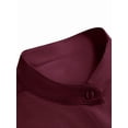 thumbnail image 4 of Youclos Men's Long Sleeve Formal Business Stretch Shirts Mandarin Collar Casual Dress Shirt, 4 of 8