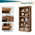 thumbnail image 3 of Bookcase, Farmhouse Book Shelf with Storage Open Display Bookshelves,Wooden Shelf Bookcase Home Decor Furniture,for Home Office, Living Room, Bed Room, 3 of 7