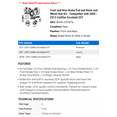 thumbnail image 2 of Front and Rear Brake Pad and Rotor and Wheel Hub Kit - Compatible with 2008 - 2013 Cadillac Escalade EXT 2009 2010 2011 2012, 2 of 2