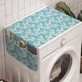 thumbnail image 1 of Spring Washing Machine Organizer, Pastel Pattern Abstract Snowdrop Flowers and Leaves, Anti-slip Fabric Top Cover for Washer and Dryer, Mint Green Pale Sky Blue, by Ambesonne, 1 of 1