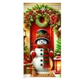 thumbnail image 2 of LmnLft Festive Santa Door Cover Curtain, Christmas Front Door Decoration Banner with Reindeer and Tree Print, Indoor Outdoor Holiday Home Entryway Décor, 2 of 8