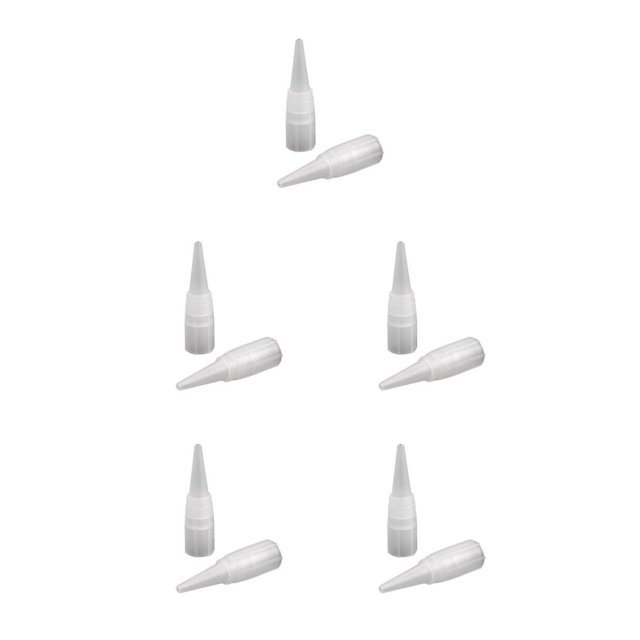Soidarity Puntas de de plástico de 100 piezas, tapas de boquilla de pigmento permanente de cejas portátiles de un solo uso, herramientas de artista 5R 5piezas