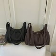 thumbnail image 4 of Korean Style Plaid Casual Shoulder Bag, Lightweight Checkered Crossbody Bag (Brown One Size), 4 of 4