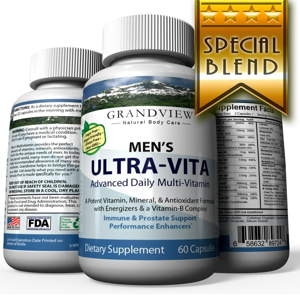 Ultra Vitamin for Men 15 Vitamins and Minerals Immune System Support Support Cardiovascular