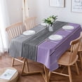 thumbnail image 4 of Rectangle Tablecloth 60x84inch Rustic Country Barn Wood Wrinkle Resistant Washable Polyester Table Cloth Oil Proof Dining Table Cover Decorative for Parties/Wedding/Outdoor Purple Grey Ombre, 4 of 6