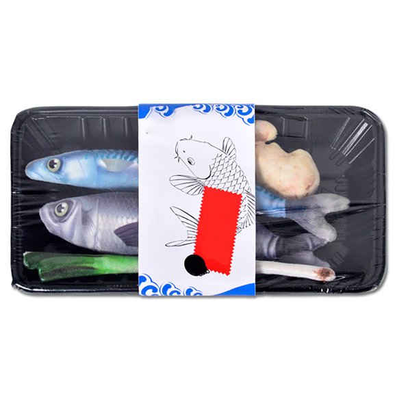 Cat Fish Toy Set: Realistic Interactive Stuffed Kitten Catnip Toy Pet Play Toy