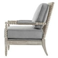 thumbnail image 5 of Armchair Accent Chair, Nailhead, Grey Gray Natural, Fabric, Modern Contemporary Farmhouse Coastal, Living Lounge Cafe Room Hotel Lobby Hospitality, 5 of 9