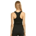 thumbnail image 2 of Women's Workout Raceback Tank Top Free Size, Black, 2 of 2