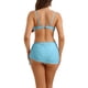 thumbnail image 3 of Conjuntos de bikini de tirantes finos con aros para mujeres INSPIRE CHIC, traje de baño de 3 piezas, falda de playa con cordón, grande, azul claro, 3 of 5