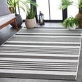 thumbnail image 4 of SAFAVIEH Beach House Henry Striped Indoor/Outdoor Area Rug, Light Gray/Charcoal, 5'3" x 7'6", 4 of 19