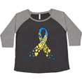thumbnail image 3 of Inktastic Down Syndrome Awareness Blue and Yellow Hearts Ribbon Women's Plus Size T-Shirt, 3 of 5