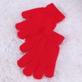 thumbnail image 5 of 4 pares de guantes de punto unisex modelos de otoño invierno guantes cálidos de cinco dedos de color sólido (rojo azul blanco negro), 5 of 5