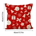 thumbnail image 4 of Wzzjkit Christmas Pillow Covers 18x18, Soft Plush Snowflake Tree Print Christmas Pillow Covers for Christmas Thanksgiving Holiday Decor Car Bed Sofa, Red Pillow Covers, 4 of 7