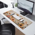 thumbnail image 2 of Happy Thanksgiving Fall Pumpkin Sunflower Large Gaming Mouse Pad Extended Desk Mouse Pad with Stitched Edges, Non-Slip Base, Water Resist Keyboard Pad for Gamer, Office & Home, 31.5 X 11.8 in, 2 of 7