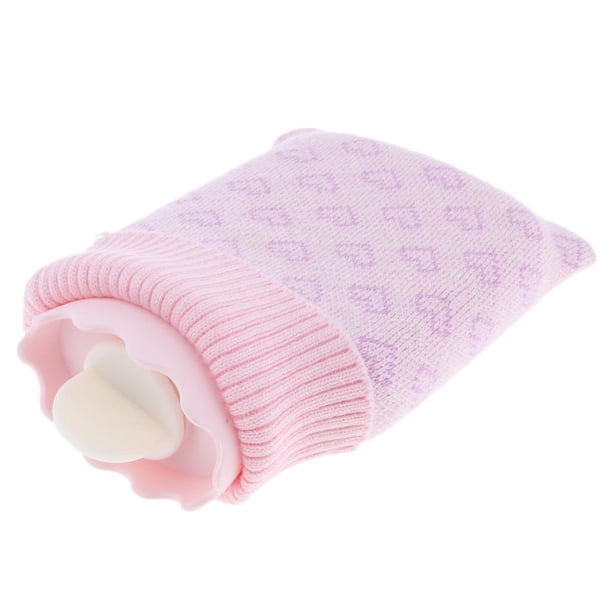 Botella De agua Con Prendas De Punto Para Calambres Menstruales Dolor De Artritis Rosado Colco Botella de agua caliente
