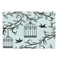 thumbnail image 1 of Birds Cutting Board, Ornate Cages Branch of Tree Silhouette and Animals Floral Modern Print, Decorative Tempered Glass Cutting and Serving Board, Large Size, Blue Black, by Ambesonne, 1 of 1