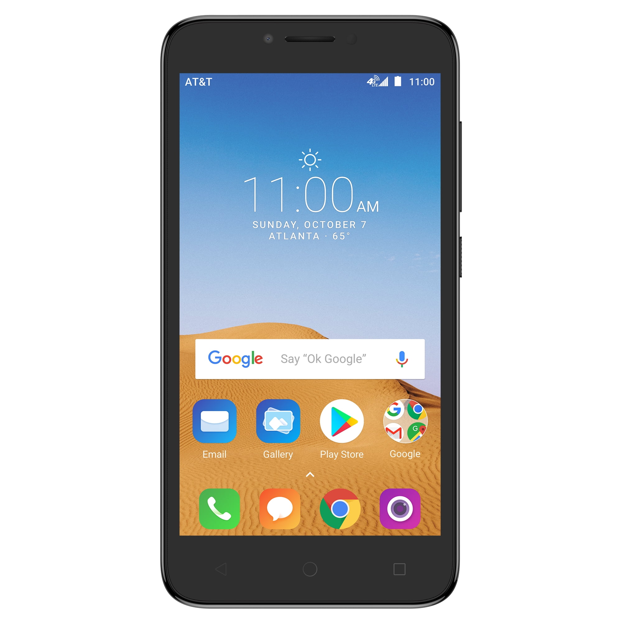 AT&T PREPAID Alcatel TETRA 16GB Prepaid Smartphone, Black