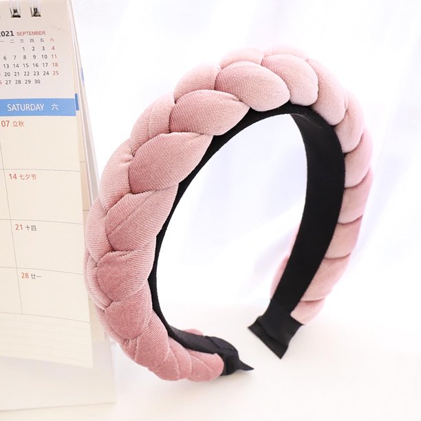 onlyliua Descuentos de Temporada Diademas de Terciopelo Trenzado para Cabello, de Moda, Gruesas, Anchas, Sólidas, Antideslizantes, Acolchados, Accesorios Lindos para Cabello para Mujeres y Niñas.