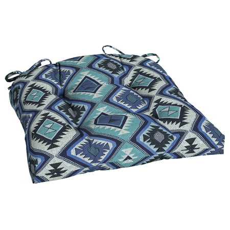 Mainstays Blue Southwest 18 x 20 in. Outdoor Wicker Seat ...