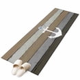 thumbnail image 2 of White Anchor Washable Runner Rugs 2'x6', Costal Brown Grey Stripes Wood Grain Bottom Low Pile Throw Entryway Rug Non-Slip Sturdy Edge Binding Carpet for Indoor Bedside Entrance Bedside, 2 of 9