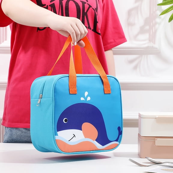 Lunch Bag,Reusable Bags,Portable Lunch Bag Lunch Bag Insulation Bag Cold Ice Bag Cloth,Reusable Lunch Bags,Insulated Lunch Box(Blue)