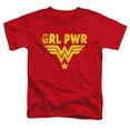 thumbnail image 2 of Wonder Woman Girl Power Yellow Kids T Shirt (4) for Toddler Boys and Girls, Red, 2 of 4