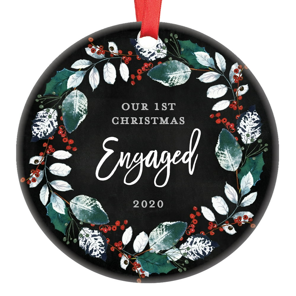 First Christmas Engaged Ornament 2020, 1st Christmas Ornament