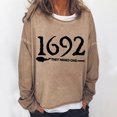 thumbnail image 4 of 1692 They Missed One Sweatshirt for Women Halloween Oversized Sweatshirt Casual Crewneck Pullover Tops, 4 of 5