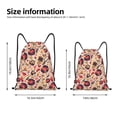 thumbnail image 2 of Lukts gold Skull Guitar record Pattern Drawstring Backpack Bag Sport Gym Sackpack,String Backpack Sport Bag Sack,Cinch Tote Gym Backpack-Medium, 2 of 6