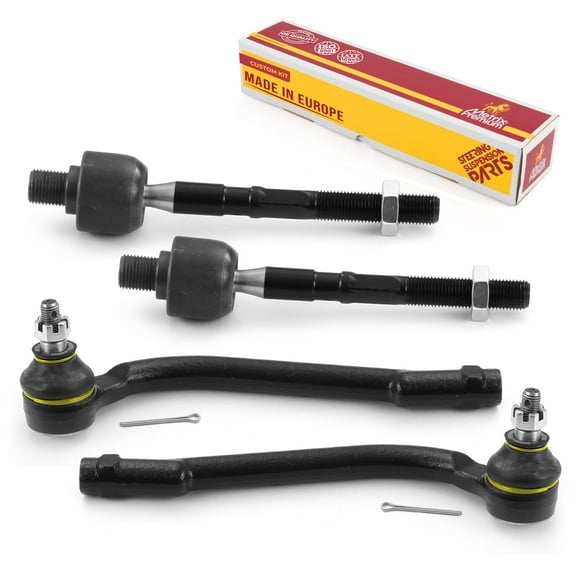 Metrix Premium Chassis Parts -4 PC Inner & Outer Tie Rod End Kit Fits 2010-2012 Kia Forte,07-12 Hyundai Elantra,Replacement EV800228,ES800229,ES800230
