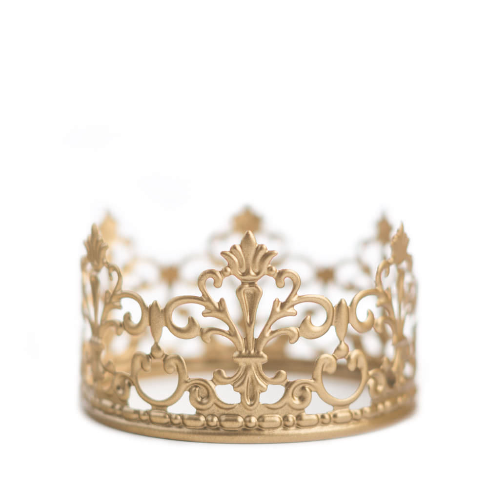 Gold Vintage Mini Princess Crown Cake Topper Crown Cake Topper Small Wedding - image 2 of 4