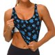 thumbnail image 3 of Balery Blue Octopus Sujetadores deportivos con espalda cruzada para mujer, acolchados, sin costuras, de alto impacto, ideales para yoga, gimnasio, entrenamiento y fitness.-, 3 of 8