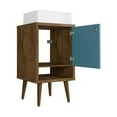thumbnail image 4 of Manhattan Comfort Liberty 17.71 Bathroom Vanity with Sink and Shelf in Rustic Brown and Aqua Blue, 4 of 10