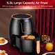 thumbnail image 2 of Freidora de aire Freidora de aire 5.5L Hogar Gran capacidad 1300W Gran potencia de fuego Temporización Pantalla táctil LCD Freidora de aire eléctrica con utensilios para hornear Abanopi Freidora de aire, 2 of 7