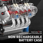 10171 V8 Engine Building Blocks Sets, V8 Engine Model kit That Run, Build Your Own STEM Model Engine, 8-Cylinder Car Engine Building Engineering Toys for Age 14+/Adults Collections(487+PCS)