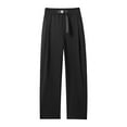 thumbnail image 3 of YueHuiYing Mens Fashion Casual Elastic Waist Drawstring Baggy Pants Loose Fit Wide Leg Straight Sweatpants, 3 of 7