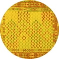 thumbnail image 1 of Ahgly Company Machine Washable Indoor Round Southwestern Yellow Country Area Rugs, 4' Round, 1 of 4
